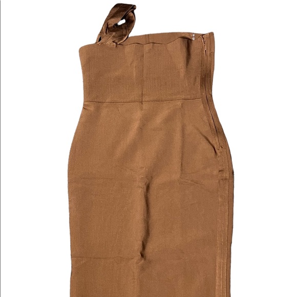 NWOT HOUSE OF CB AINA BROWN BANDAGE DRESS - Picture 10 of 11